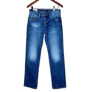 Abercrombie mens size 30 X 32 jeans slim straight some distress on ankless